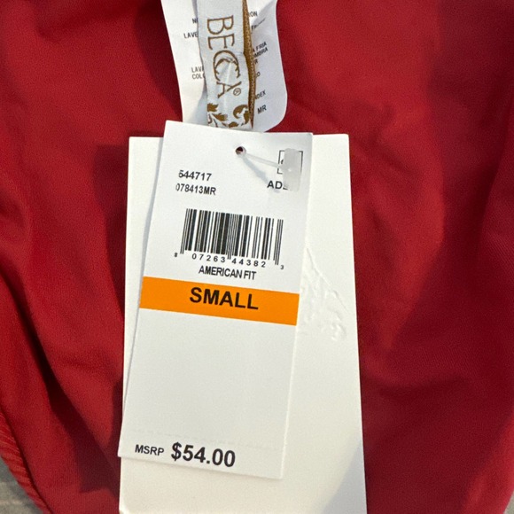 Becca Fine Line American Bikini Bottom, Women's Small Adobe Color Brick Red NWT - Picture 5 of 8